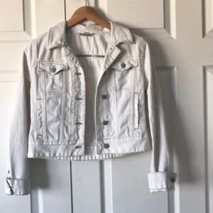 White Free People Denim Jacket